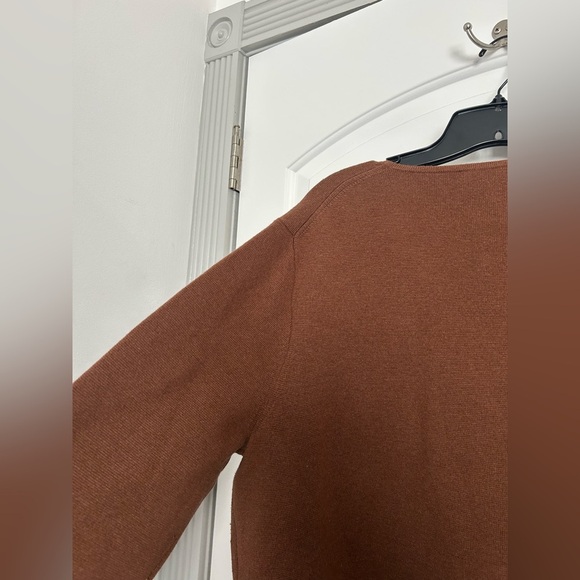 J.Crew Giselle V-Neck Sweater-Blazer Heather Walnut Size Extra Large Preppy 90s - Picture 8 of 12